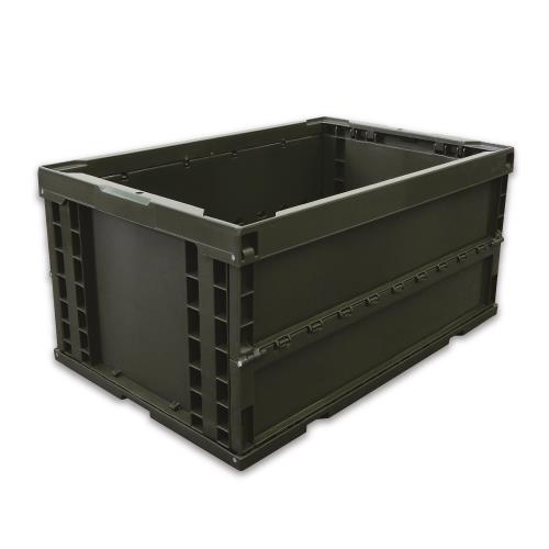 ESCO(エスコ) 649x439x327mm/74.0L 折畳コンテナ(OD色) EA506AA-18D
