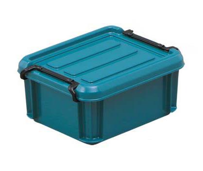アイリスオーヤマ(IRIS OHYAMA) 210x165x 95mm 収納ケース(バックル付/ブルーグリーン) BL-1.5