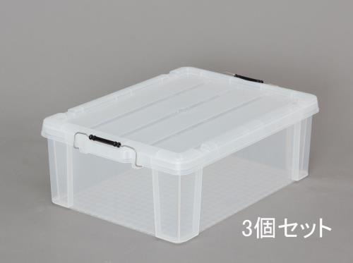 アイリスオーヤマ(IRIS OHYAMA) 624x450x227mm 収納ケース(バックル付/クリア/3個) BL-43