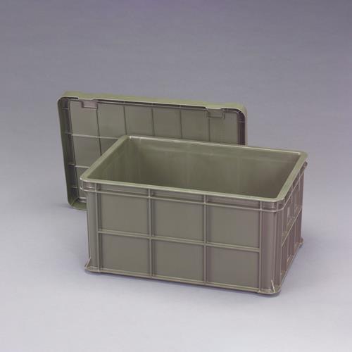 ESCO(エスコ) 656x456x326mm/77.2L コンテナ(OD/フタ付) EA506AF-54S