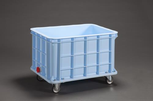 ESCO(エスコ) 883x642x517mm コンテナ(排水栓・キャスター付) EA506AG-4