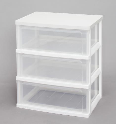 アイリスオーヤマ(IRIS OHYAMA) 556x410x 623mm 引出し式収納ケース(3段) WTW-543