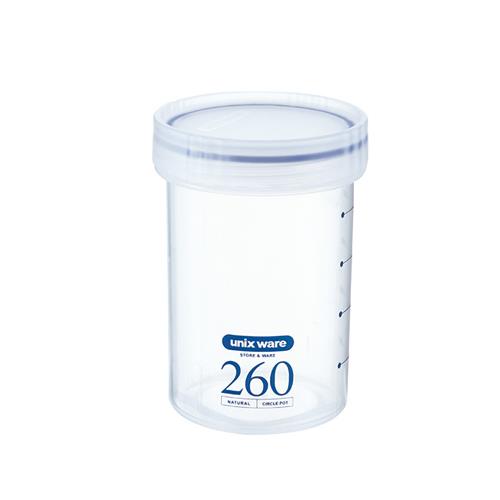 ESCO(エスコ) φ 75x103mm/260ml 密閉容器(丸型/目盛付) EA508AN-1A