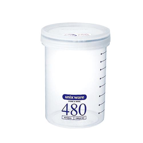 ESCO(エスコ) φ 89x120mm/480ml 密閉容器(丸型/目盛付) EA508AN-2