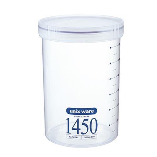 ESCO(エスコ) φ124x171mm/1450ml 密閉容器(丸型/目盛付) EA508AN-6