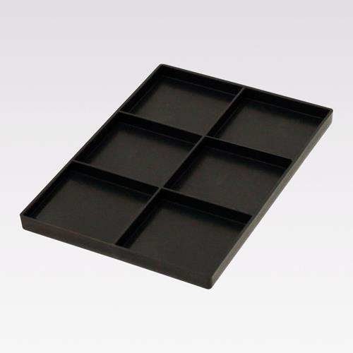 ESCO(エスコ) 207x145x 12mm 仕切付トレー(6セル/導電性) EA508FB-22