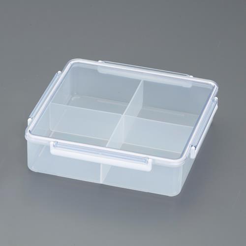 ESCO(エスコ) 252x252x 68mm/ 2.7L 密閉保存容器(仕切有) EA508FC-38