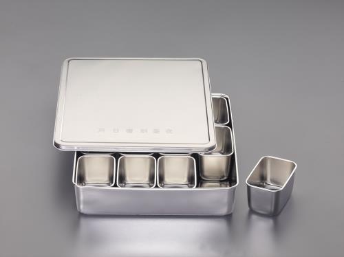 ESCO(エスコ) 340x300x 40mm パーツケース(ステンレス製/12個) EA508S-52