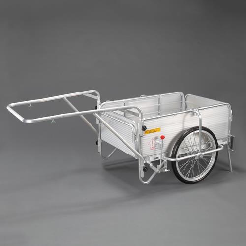 ESCO(エスコ) 900x600mm リヤカー・折畳式(アルミ製/ノーパンクタイヤ) EA520AG-31