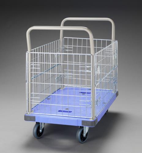 ナンシン 914x600mm/300kg 運搬車(メッシュカゴ付) DSK-306