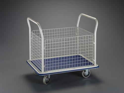 ESCO(エスコ) 900x600mm/250kg 運搬車(メッシュかご付) EA520BK-7