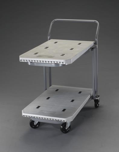 ESCO(エスコ) 810x480mm/200Kg 運搬車(二段式/プラスチック製) EA520P-12