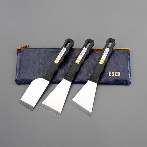 ESCO(エスコ) 3本組 革たちセット(ステンレス製) EA524AP-1