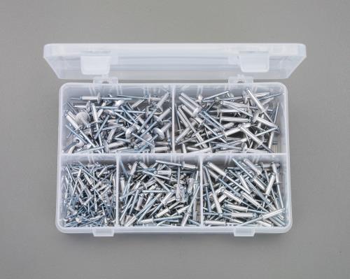 ESCO(エスコ) 3.2- 4.8mm リベットセット(5サイズ/300ピース) EA527BW