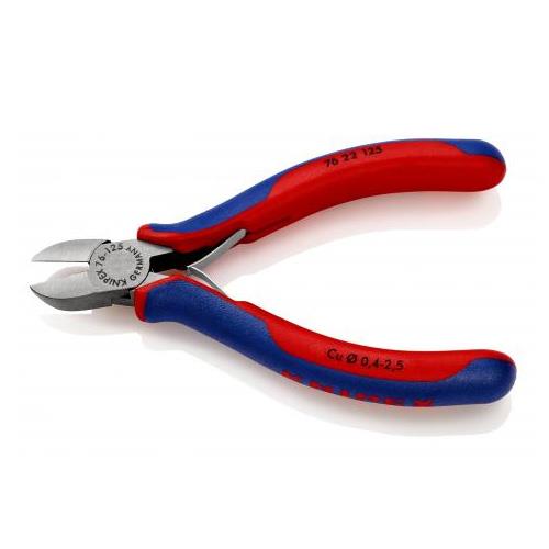 KNIPEX(クニペックス) 125mm 精密用ニッパー(グリップ・バネ付/直刃) 7622125