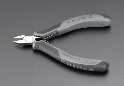 KNIPEX(クニペックス) 115mm 精密用ニッパー(ESDグリップ) 7772115ESD
