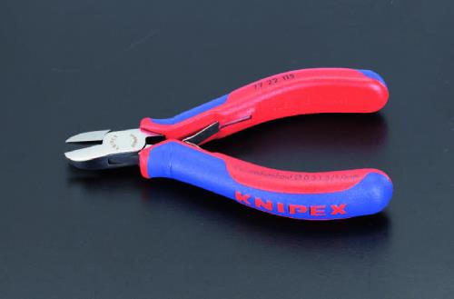 KNIPEX(クニペックス) 115mm 精密用ニッパー(グリップ・バネ付/直刃) 7722115