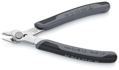 KNIPEX(クニペックス) 125mm 精密用ニッパー(ESDグリップ/ホールド付/INOX 7813125ESD