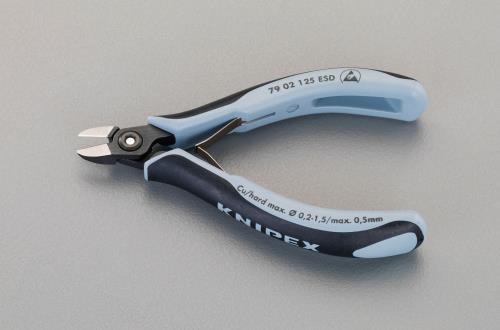 KNIPEX(クニペックス) 125mm 精密用ニッパー(ESDグリップ/バネ付) 7902125ESD
