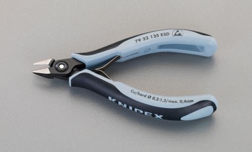 KNIPEX(クニペックス) 125mm 精密用ニッパー(ESDグリップ/バネ付) 7932125ESD