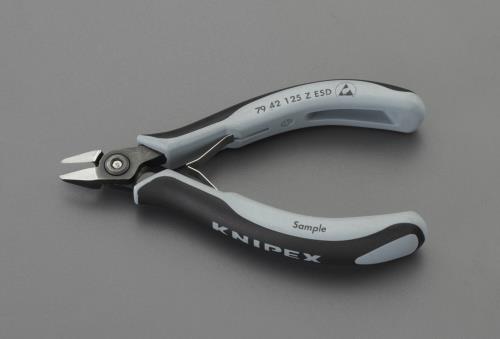 KNIPEX(クニペックス) 125mm 精密用ニッパー(ESDグリップ・バネ付) 7942125ZESD