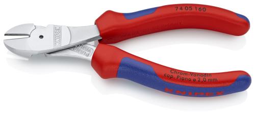 KNIPEX(クニペックス) 160mm 強力型ニッパー(グリップ付/メッキ) 7405160