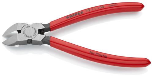 KNIPEX(クニペックス)プラスチック用ニッパー 45゜ 7211-160