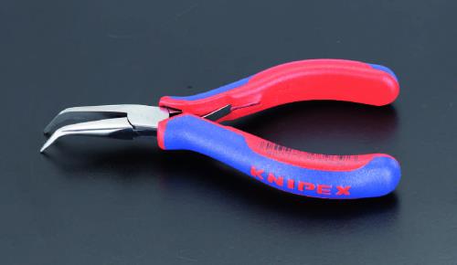 KNIPEX(クニペックス) 145mm 精密用プライヤー(グリップ付/半丸/45゚ベント 3582145