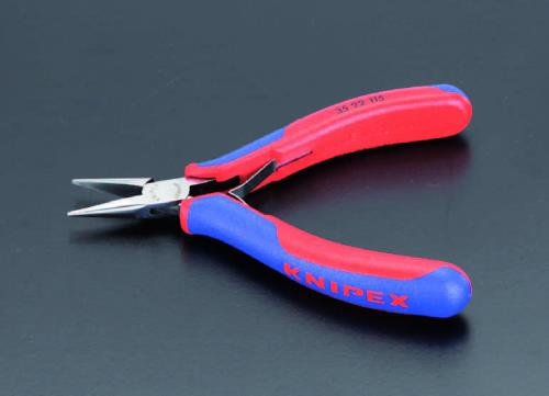KNIPEX(クニペックス) 115mm 精密用プライヤー(グリップ付/半丸/ストレート) 3522115