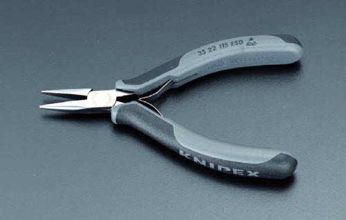KNIPEX(クニペックス) 115mm 精密用プライヤー(ESD/半丸) 3522115ESD
