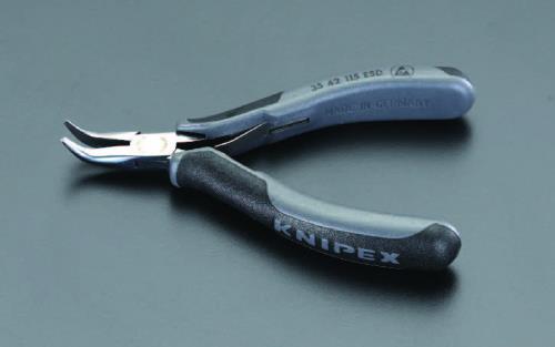 KNIPEX(クニペックス) 115mm 精密用プライヤー(ESD/半丸/ベンド) 3542115ESD