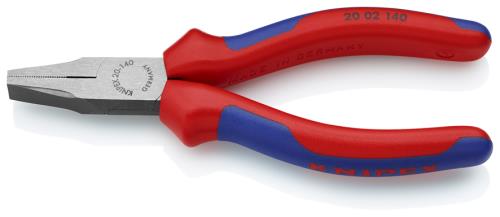 KNIPEX(クニペックス) 140mm フラットノーズプライヤー(グリップ付/磨き) 2002140