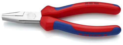 KNIPEX(クニペックス) 160mm フラットノーズプライヤー(グリップ付/メッキ) 2005160