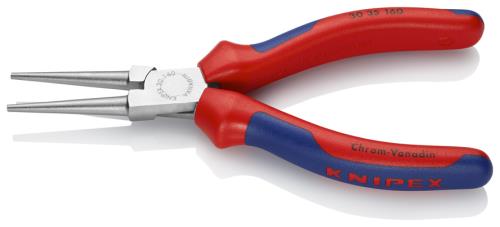 KNIPEX(クニペックス) 160mm ロングラウンドノーズプライヤー(グリップ付/メッキ) 3035160