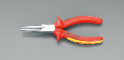 KNIPEX(クニペックス) 160mm 絶縁ラウンドロングノーズプライヤー(グリップ付) 3036160
