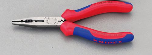 KNIPEX(クニペックス) 160mm 穴付ラジオペンチ(グリップ・圧着付) 1302160