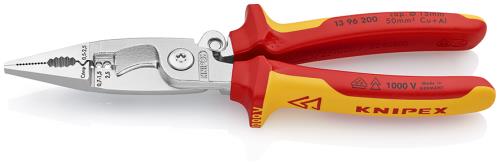 KNIPEX(クニペックス) 200mm 絶縁電工多機能ペンチ(ばね付) 1396200