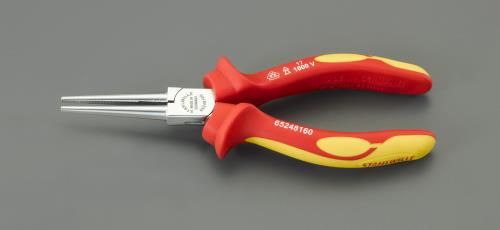 STAHLWILLE(スタビレー) 160mm 絶縁ラウンドロングノーズプライヤー 6524 8 160
