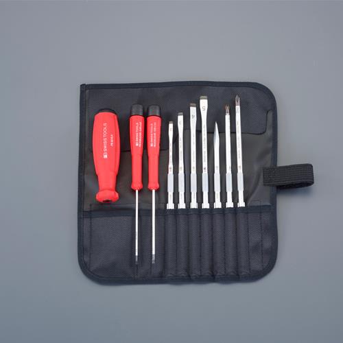 PB SWISS TOOLS(ピービースイスツールズ) 9本組 ドライバーセット(差替式) PB8218.BKCBB