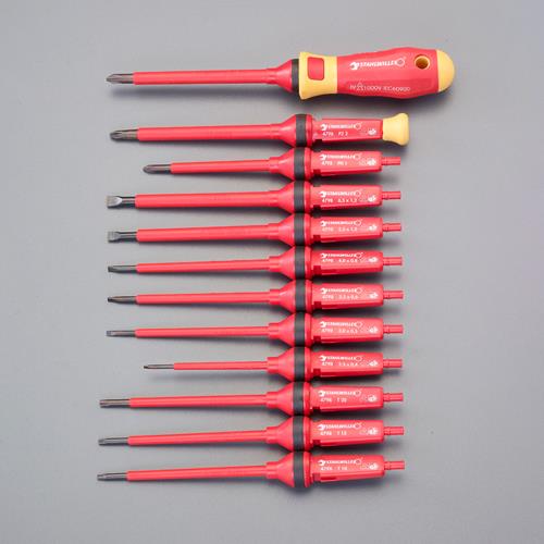 STAHLWILLE(スタビレー) 12本組 絶縁ドライバー(差換え式) 4798VDE