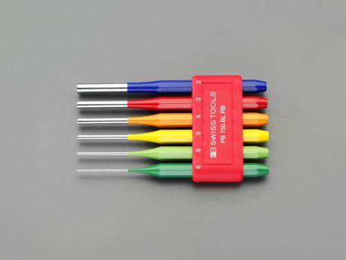 PB SWISS TOOLS(ピービースイスツールズ) 2.0-8.0mm/6本組 平行ピンポンチ PB755.BLRBCN