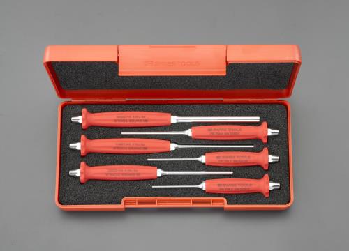PB SWISS TOOLS(ピービースイスツールズ) 2.0-8.0mm/6本組 平行ピンポンチ(グリップ付) PB758.SET