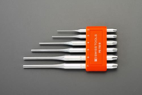PB SWISS TOOLS(ピービースイスツールズ) 2.0-7.0mm/6本組 平行ピンポンチセット PB750.BCN