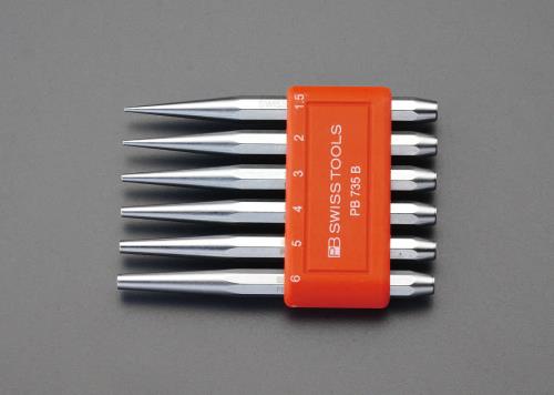 PB SWISS TOOLS(ピービースイスツールズ) 6本組 テーパーポンチセット PB735.BCN
