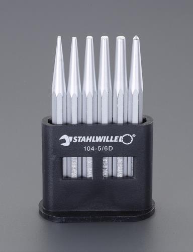 STAHLWILLE(スタビレー) 6本組 ピンポンチ(テーパー・センター) 104-5/6D