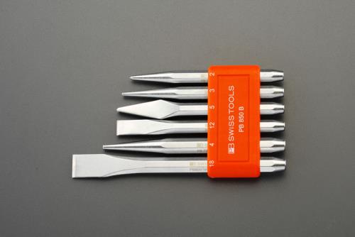 PB SWISS TOOLS(ピービースイスツールズ) 6本組 タガネ・ポンチセット PB850.BCN