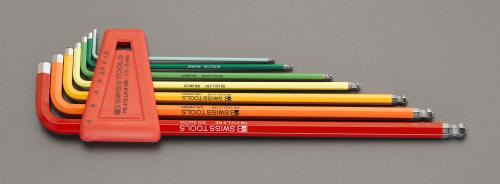 PB SWISS TOOLS(ピービースイスツールズ) 7本組 六角棒レンチ(ボールポイント付・ロング) PB212.LH-6RB
