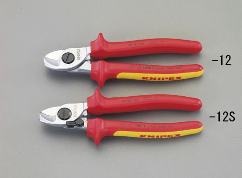 KNIPEX(クニペックス) φ15mm/165mm ケーブルカッター(絶縁・バネ付) 9526165