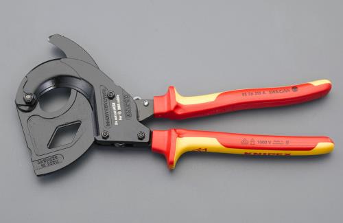 KNIPEX(クニペックス) φ45mm/315mm ケーブルカッター(ラチェット・絶縁) 9536315A