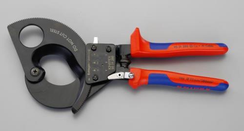 KNIPEX(クニペックス) φ52mm/280mm ケーブルカッター(ラチェット式) 9531280